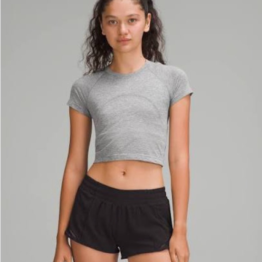lululemon athletica Heather Gray Crop Top
